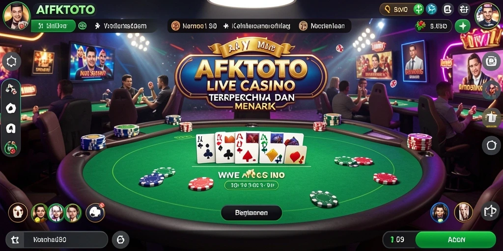 Tampilan gameplay Live Casino yang mendebarkan dan interaktif di AFKTOTO.