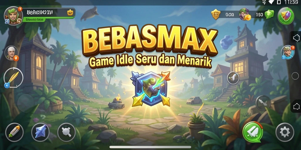 Screenshot permainan BEBASMAX menunjukkan gameplay Idle yang menarik.
