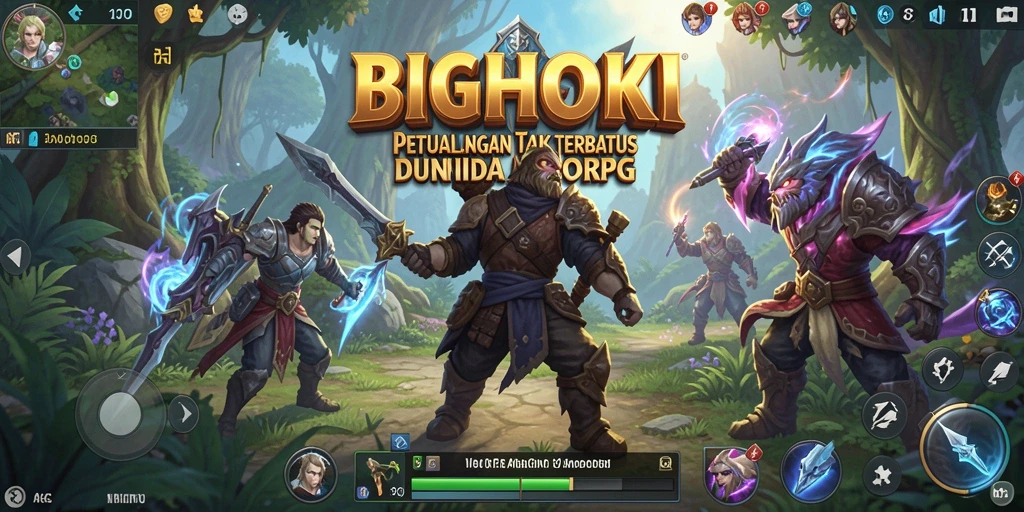 Tampilan utama gameplay BIGHOKI yang mendebarkan dan penuh aksi.