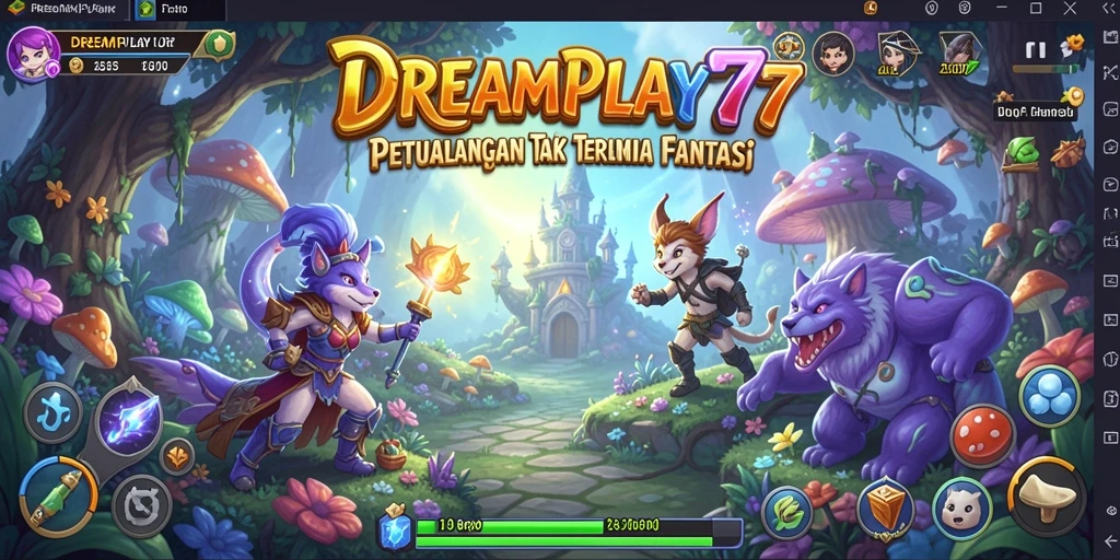 Tangkapan layar dari gameplay petualangan seru di DREAMPLAY77.