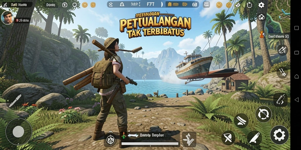 Tangkapan layar F7F7 menampilkan pemain beraksi dalam dunia terbuka yang memukau.