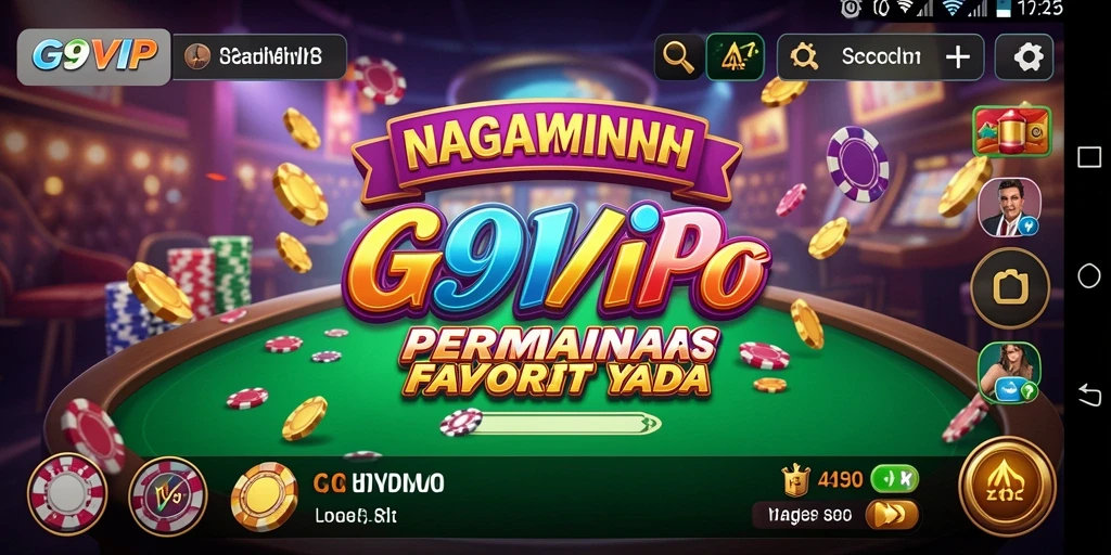 Screenshot G9VIP menunjukkan tampilan menarik dari permainan Kasino yang mendebarkan.