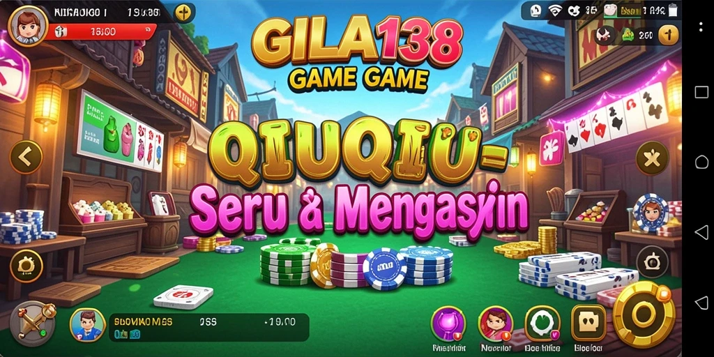 Screenshot utama GILA138 menunjukkan gameplay QiuQiu yang mendebarkan.