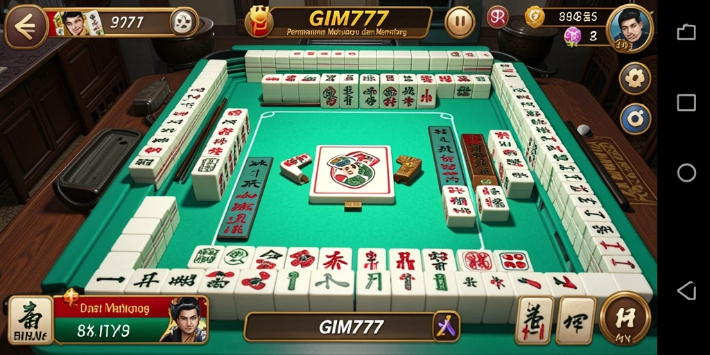 Tampilan screenshot utama GIM777 menampilkan gameplay seru Mahjong.