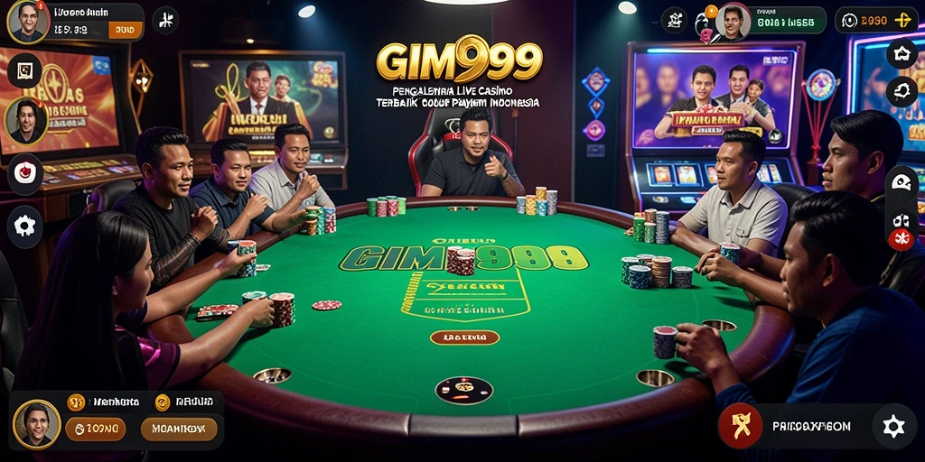 Screenshot gameplay Live Casino GIM999 yang mendebarkan.