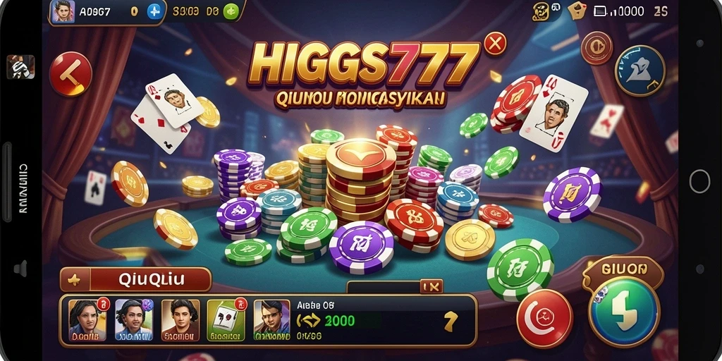 Tampilan menarik dari gameplay QiuQiu HIGGS777 yang seru.