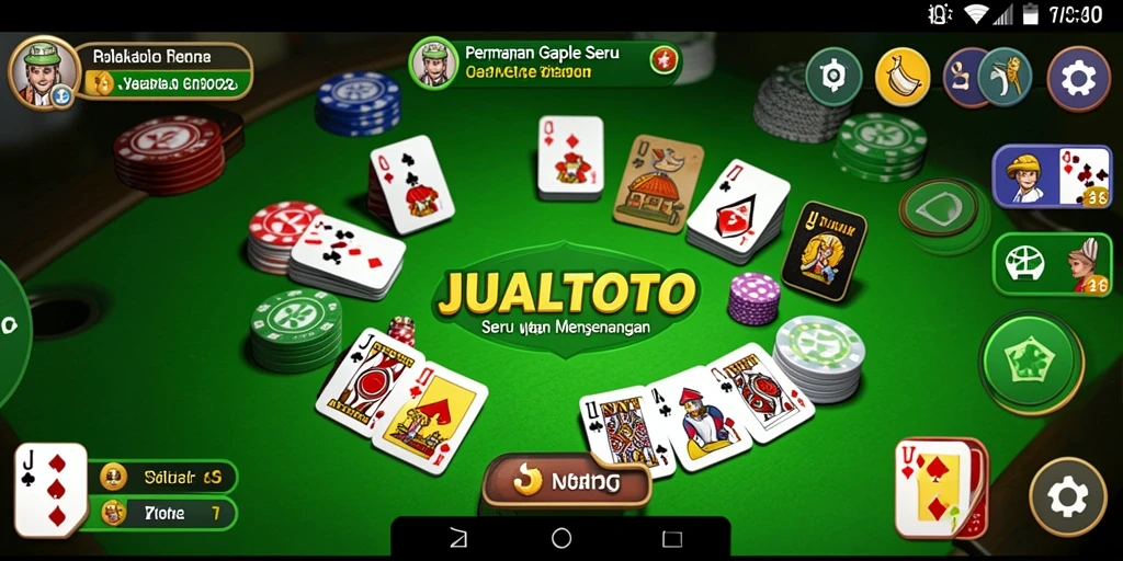 Tampilan gameplay seru di JUALTOTO saat bermain Gaple.