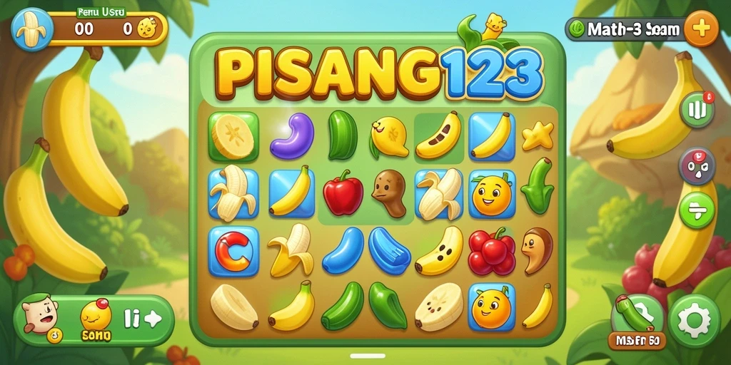 Tampilan gameplay seru dalam PISANG123 dengan kombinasi buah yang menakjubkan.