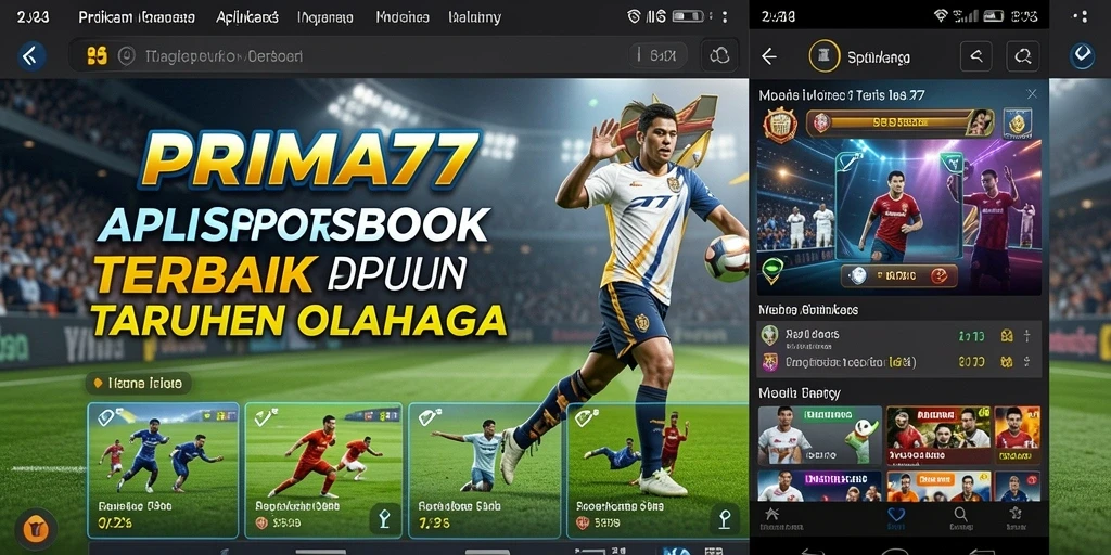 Tampilan utama PRIMA77 dengan berbagai pilihan taruhan olahraga.