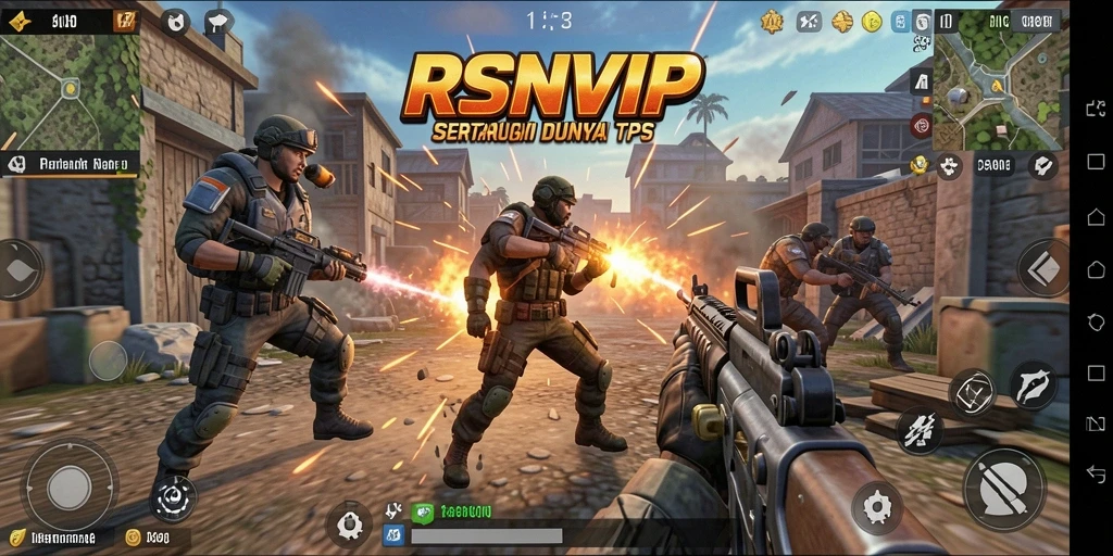 Screenshot gameplay RSNVIP menampilkan pertempuran seru yang mendebarkan.