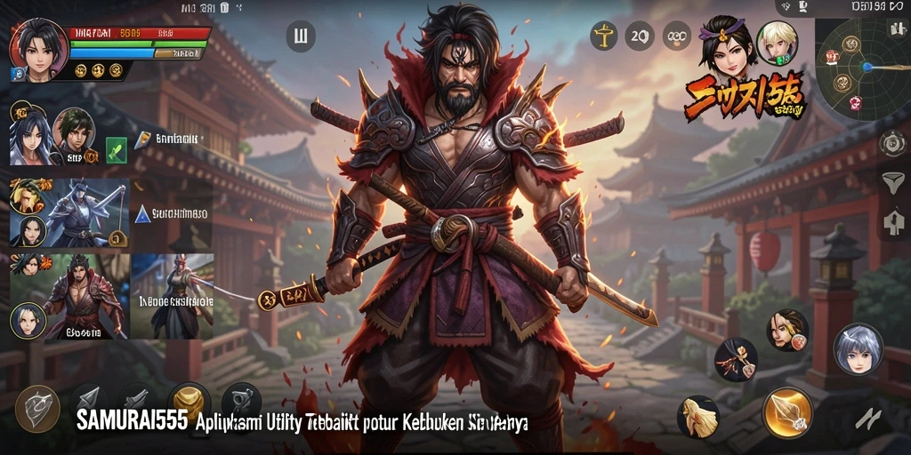Tampilan antarmuka aplikasi SAMURAI555 yang modern dan user-friendly.