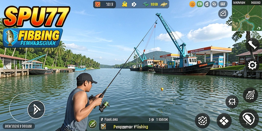 Tangkapan ikan besar menunggu Anda dalam gameplay memancing SPBU77.
