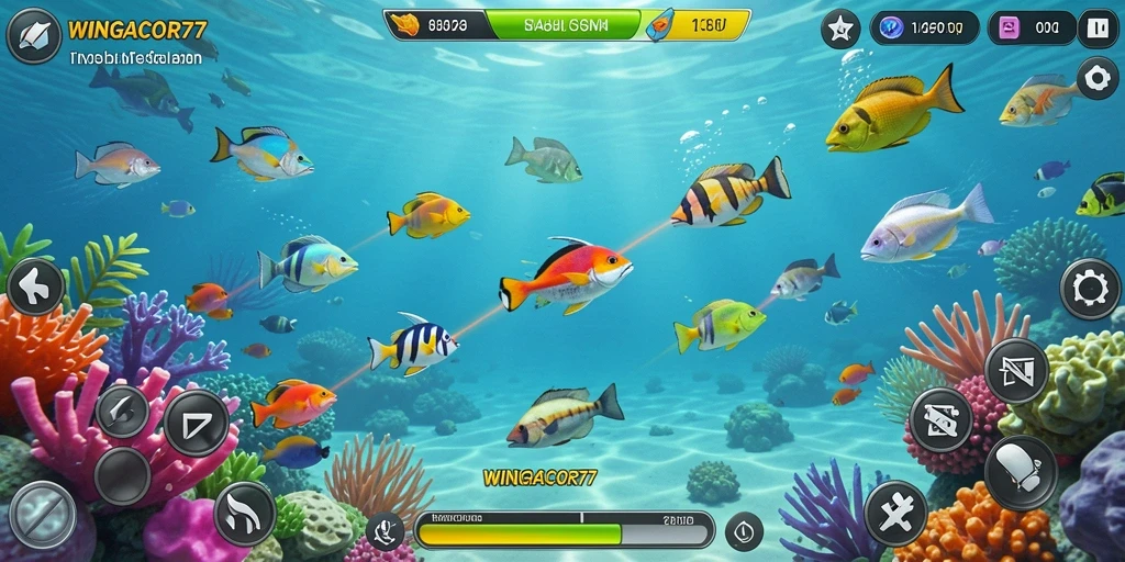Tampilan menarik gameplay Tembak Ikan di WINGACOR77.
